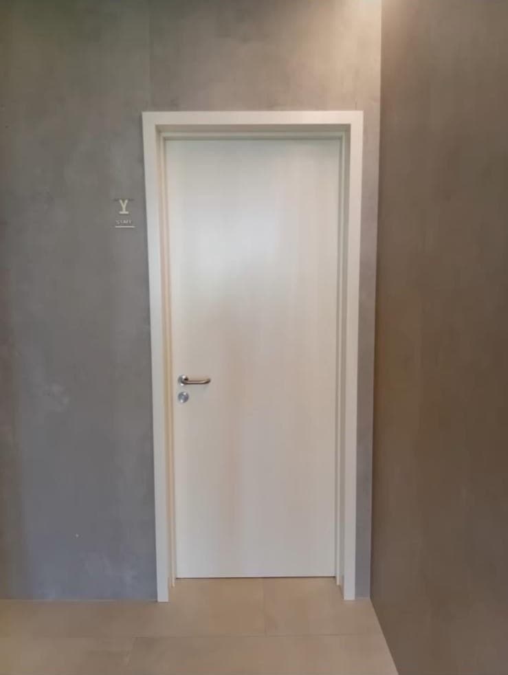 Porta corta-fogo interior — obra concluída
